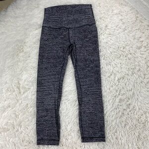 Lululemon Align Crop *21" Twillines Ice Grey Black